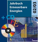 Titelabbildung des Jahrbuch Erneuerbare Energien 02/03 mit CD-ROM